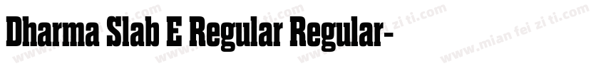 Dharma Slab E Regular Regular字体转换